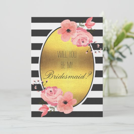 Ben je mijn bruidsmeisje? kaart (Staand voorkant)