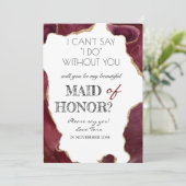 ben je mijn bruidsmeisje-klas wit? kaart (Staand voorkant)