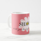 Ben je mijn bruidsmeisje mok met schattige bloem? (Voorkant links)