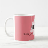 Ben je mijn bruidsmeisje mok met schattige bloem? (Links)