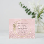 Ben je mijn bruidsroze bruine goudglitter? uitnodiging briefkaart (Staand voorkant)