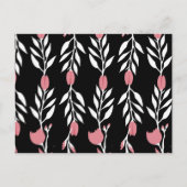 Ben je mijn bruidsroze roze en zwarte florale? uitnodiging briefkaart (Achterkant)