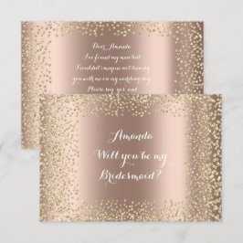 Ben je mijn bruidsroze roze roze Confetti? Kaart