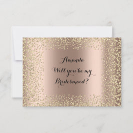 Ben je mijn bruidsroze roze roze Confetti? Kaart