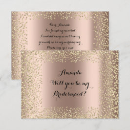 Ben je mijn bruidsroze roze roze Confetti? Kaart