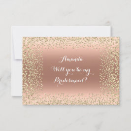 Ben je mijn bruidsroze roze roze Confetti? Kaart