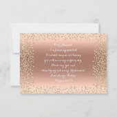 Ben je mijn bruidsroze roze roze Confetti? Kaart (Achterkant)