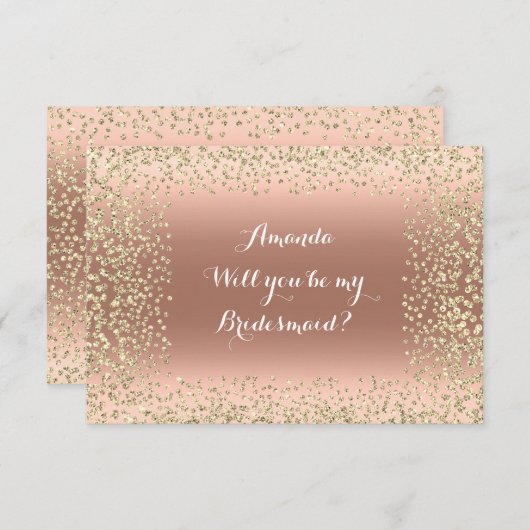 Ben je mijn bruidsroze roze roze Confetti? Kaart (Voorkant / Achterkant)