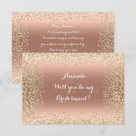 Ben je mijn bruidsroze roze roze Confetti? Kaart