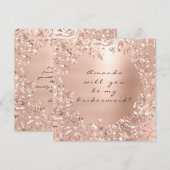 Ben je mijn bruidsroze roze roze roodbloem? kaart (Voorkant / Achterkant)