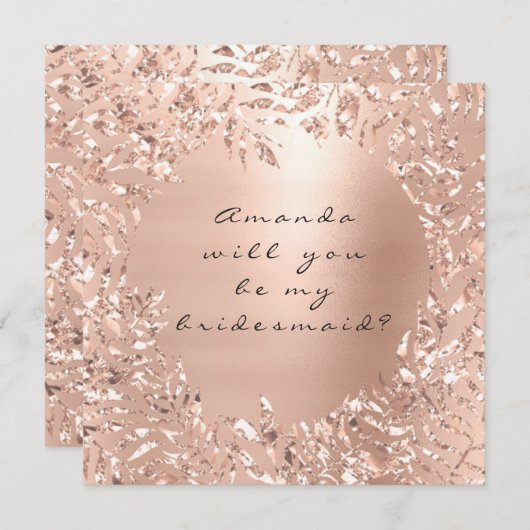 Ben je mijn bruidsroze roze roze roodbloem? kaart (Voorkant / Achterkant)