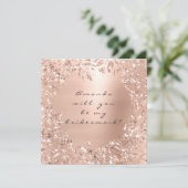 Ben je mijn bruidsroze roze roze roodbloem? kaart (Staand voorkant)