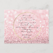 Ben je mijn bruidsroze roze roze roodbruine glitte uitnodiging briefkaart (Voorkant)