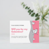 Ben je mijn Galentine? Briefkaart (Staand voorkant)