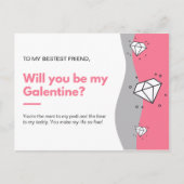 Ben je mijn Galentine? Briefkaart (Voorkant)