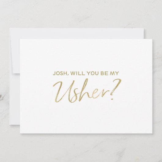 "Ben je mijn gebruiker?" | Goud handschrift Kaart (Voorkant)