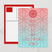 ben je mijn heilige bloemenmeisje ? uitnodiging briefkaart (Voorkant / Achterkant)