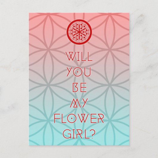 ben je mijn heilige bloemenmeisje ? uitnodiging briefkaart (Voorkant)