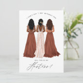 Ben je mijn Hostess? Meisjes in geiten Kaart (Staand voorkant)