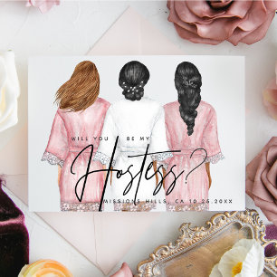 Ben je mijn hostess? Meisjes op Robes-kaart Kaart
