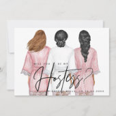 Ben je mijn hostess? Meisjes op Robes-kaart Kaart (Voorkant)