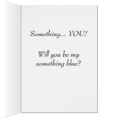Ben je mijn iets blauw? Weddenskaart (Binnen (Rechts))