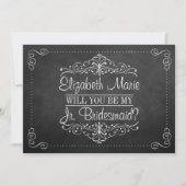 Ben je mijn Jr. Bridesmaid?  alkbord Kaart (Voorkant)