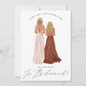 Ben je mijn Junior Bridesmaid? Meisjes in geiten I Kaart (Voorkant)