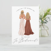 Ben je mijn Junior Bridesmaid? Meisjes in geiten I Kaart (Staand voorkant)