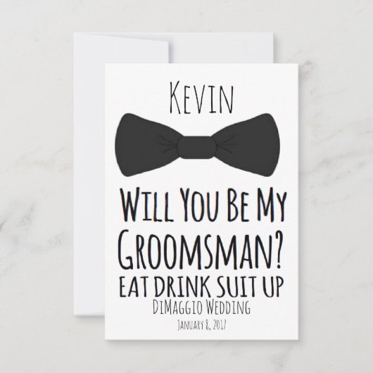 Ben je mijn kamersman? Groomsmen Wedding Invite Kaart (Voorkant)