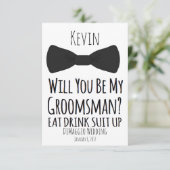Ben je mijn kamersman? Groomsmen Wedding Invite Kaart (Staand voorkant)