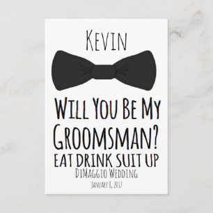 Ben je mijn kamersman? Groomsmen Wedding Invite Kaart