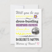 "Ben je mijn Matron of Honor?" Kaart (Voorkant)