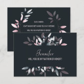 Ben je mijn matron van de Honor Pink Navy Floral? (Voorkant / Achterkant)