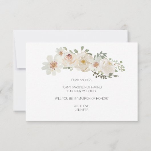 Ben je mijn matron van de witte Floral Elegan? (Achterkant)