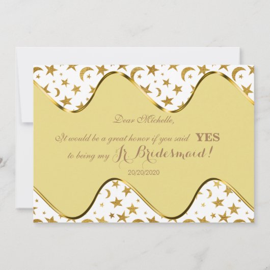 Ben je mijn matron van eer? Gold Bling-ontwerp Kaart (Achterkant)