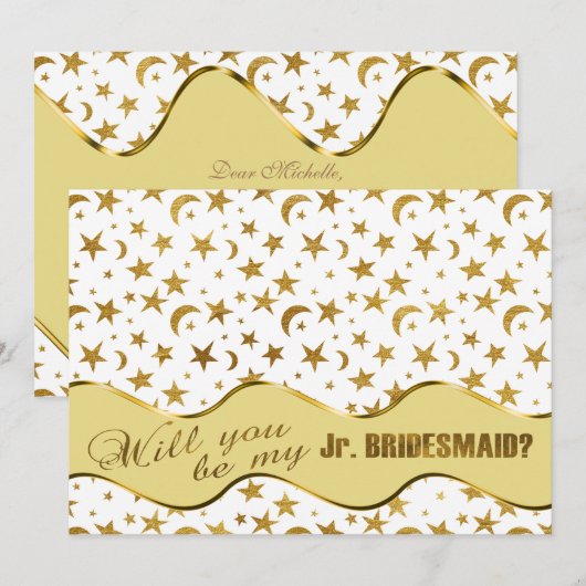 Ben je mijn matron van eer? Gold Bling-ontwerp Kaart (Voorkant / Achterkant)