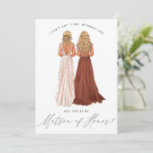 Ben je mijn matron van eer? Meisjes in Gowns Inv Kaart (Staand voorkant)