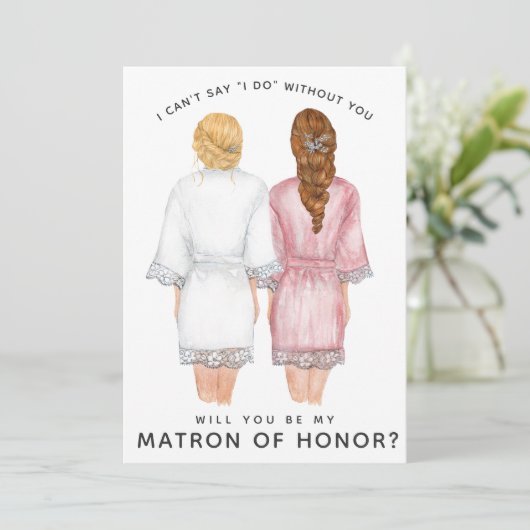 Ben je mijn matron van eer? Meisjes in Robes Inv Kaart (Staand voorkant)