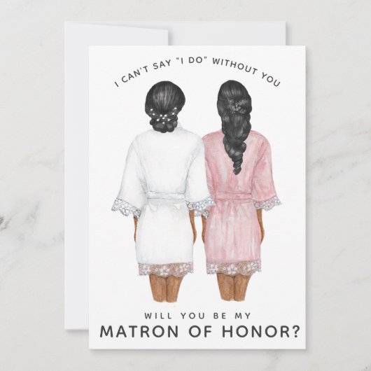 Ben je mijn matron van eer? Meisjes in Robes Kaart (Voorkant)