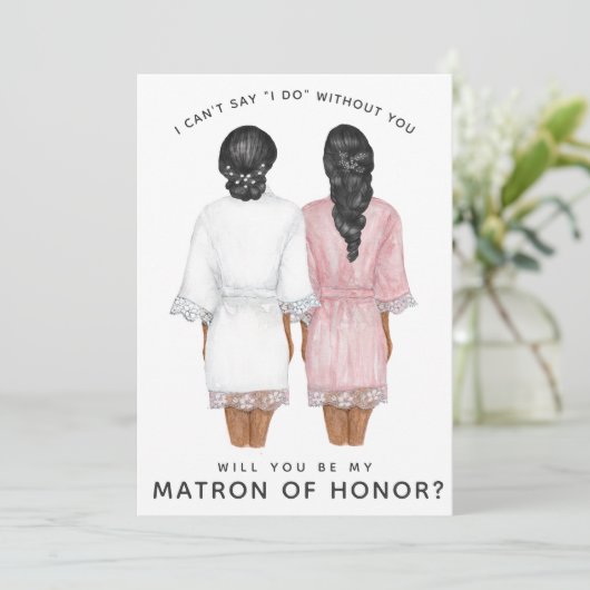 Ben je mijn matron van eer? Meisjes in Robes Kaart (Staand voorkant)