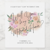 Ben je mijn matron van eer? Wijnlabel Wijn Etiket (Enkel label)