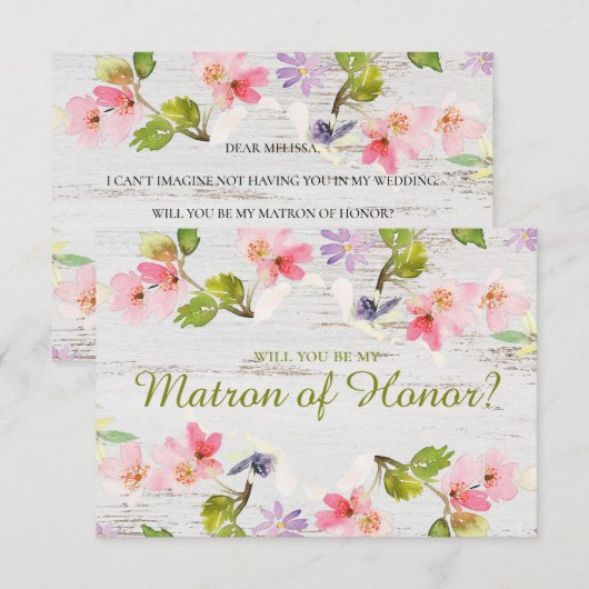 Ben je mijn matron van erge roze roze flora? (Voorkant / Achterkant)