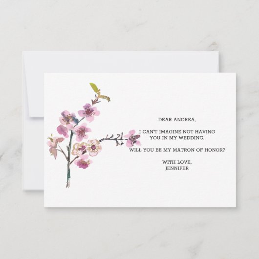 Ben je mijn matron van Honor Cherry Blossom? (Achterkant)