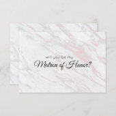 Ben je mijn matron van Honor Pink en Gray Marbl? (Voorkant / Achterkant)