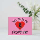 Ben je mijn Meowentine? Valentijnsdag Briefkaart (Staand voorkant)