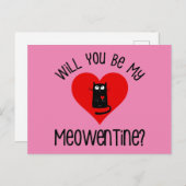 Ben je mijn Meowentine? Valentijnsdag Briefkaart (Voorkant / Achterkant)