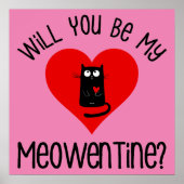 Ben je mijn Meowentine? Valentijnsdag Poster (Voorkant)