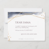 Ben je mijn paarse bloemmeisje? kaart (Achterkant)