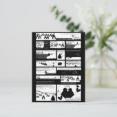 Ben je mijn pinguïn? Zwart BG Briefkaart (Staand voorkant)